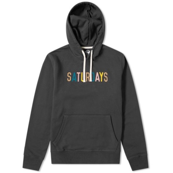 Saturday’s Surf NYC Ditch Multicolor Logo Hoodie Grey - Picture 1 of 10